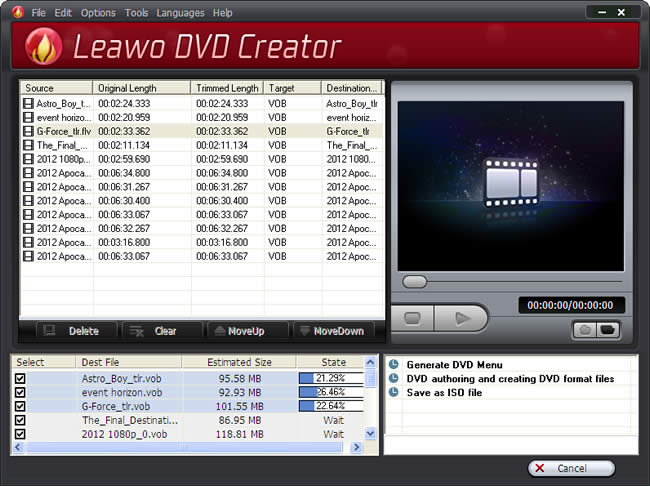Leawo Video to DVD Creator