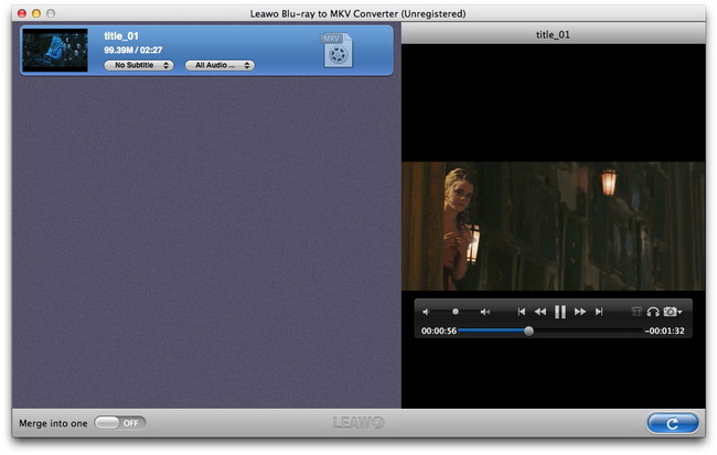 Leawo Blu-ray to MKV Converter for Mac