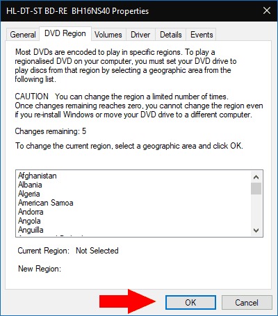 change dvd region code on pc