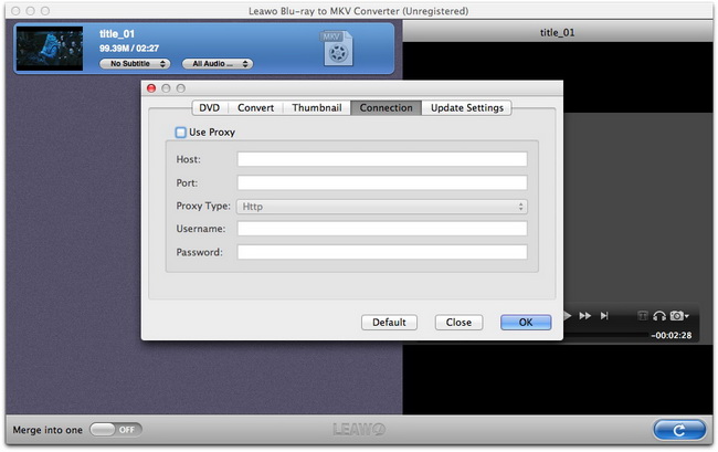 Leawo Blu-ray to MKV Converter for Mac