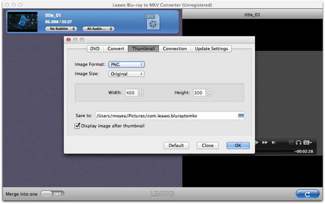 Leawo Blu-ray to MKV Converter for Mac