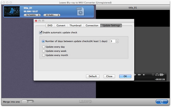 Leawo Blu-ray to MKV Converter for Mac