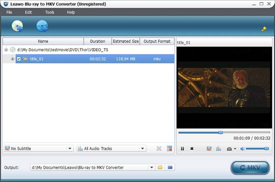 Leawo Blu-ray to MKV Converter