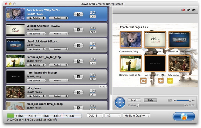 Leawo DVD Creator for Mac